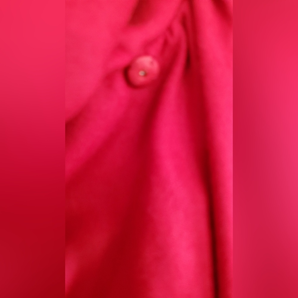 VINTAGE Red Merino wool full length satin lined cape One Size - Picture 7 of 10